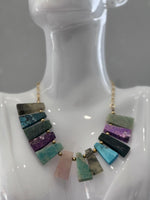 Load image into Gallery viewer, Bohemian Chic Natural Stone Necklace