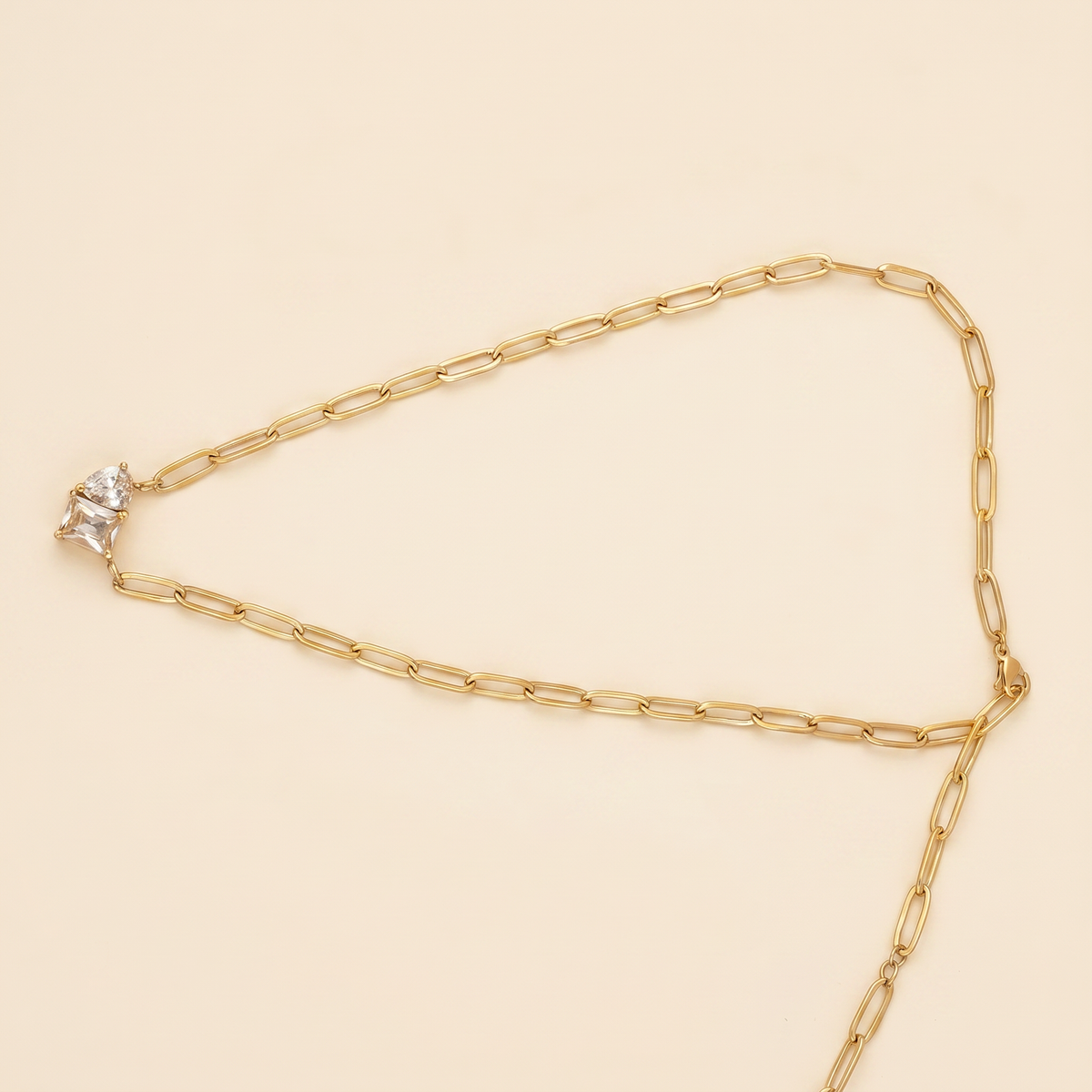 Minimalist crystal pendant necklace