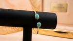 Load image into Gallery viewer, Gold and Aqua Stone bangle