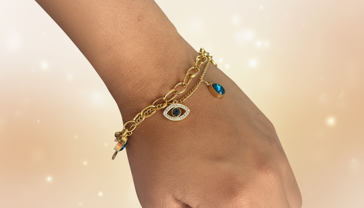 Evil eye charm bracelet