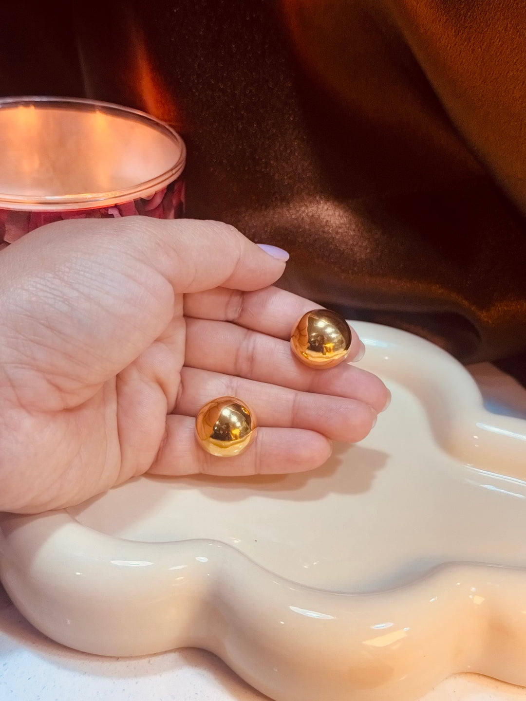 Golden Pearls Earrings