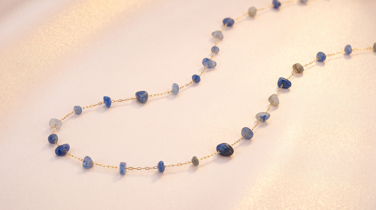 Blue gem necklace