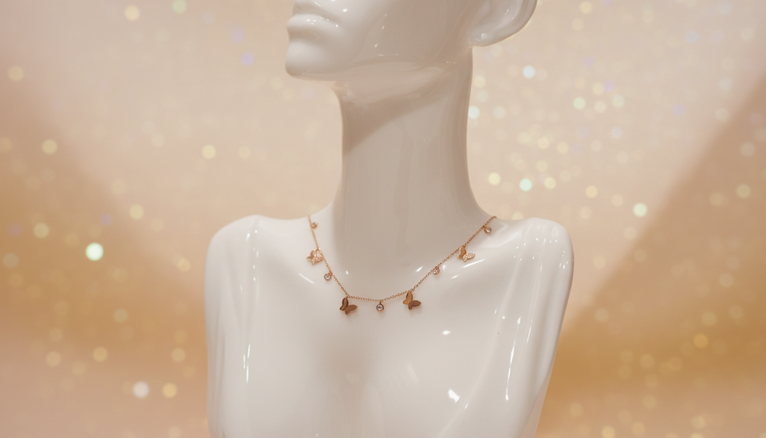 Pure silver butterfly charms chain