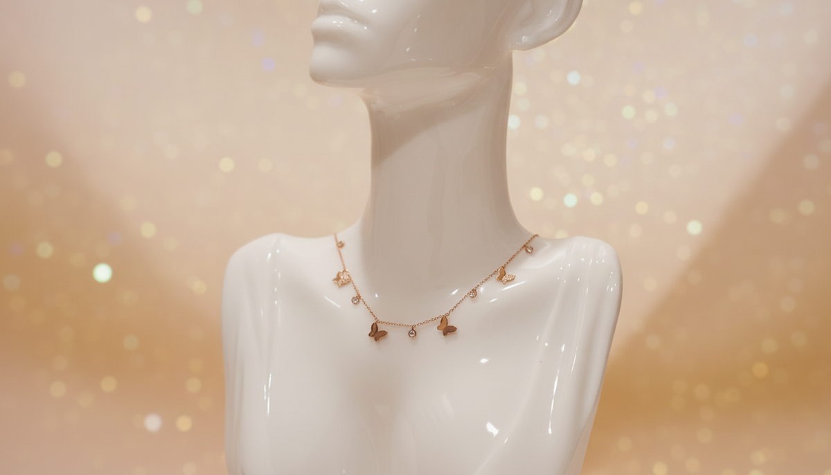 Pure silver butterfly charms chain