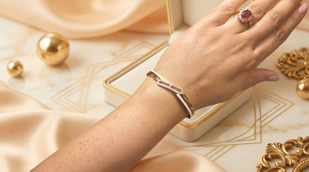 White interlace bracelet