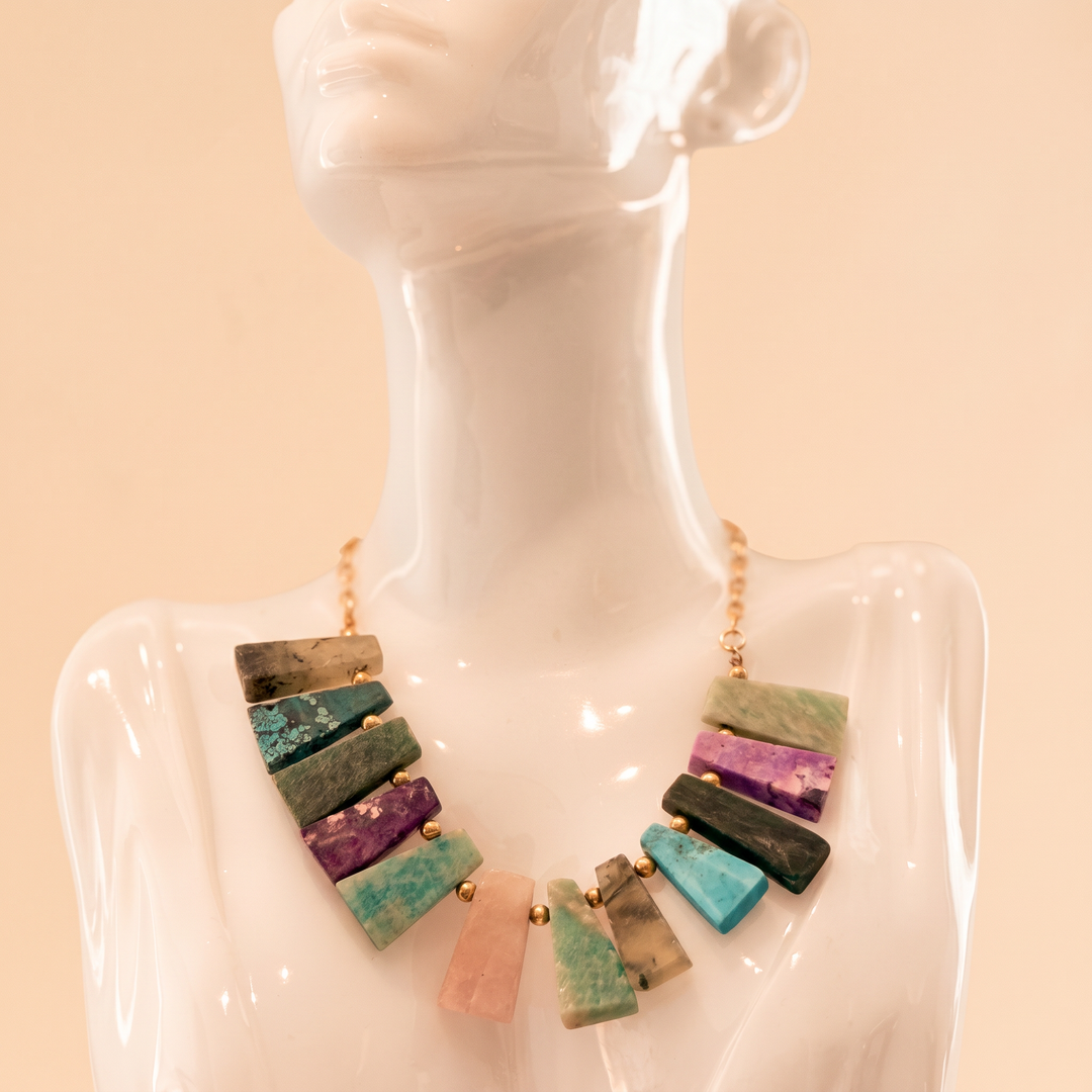 Bohemian Chic Natural Stone Necklace
