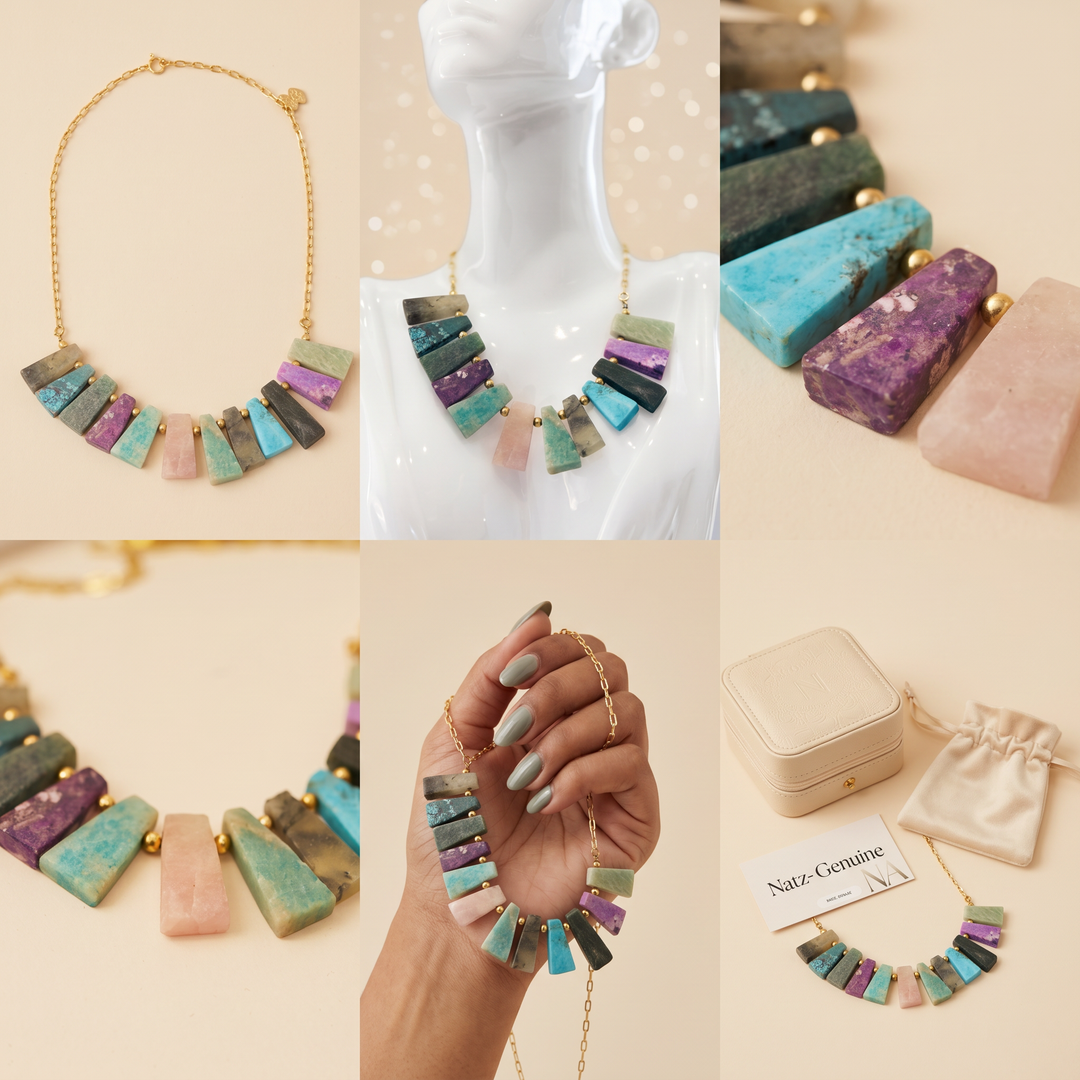 Bohemian Chic Natural Stone Necklace