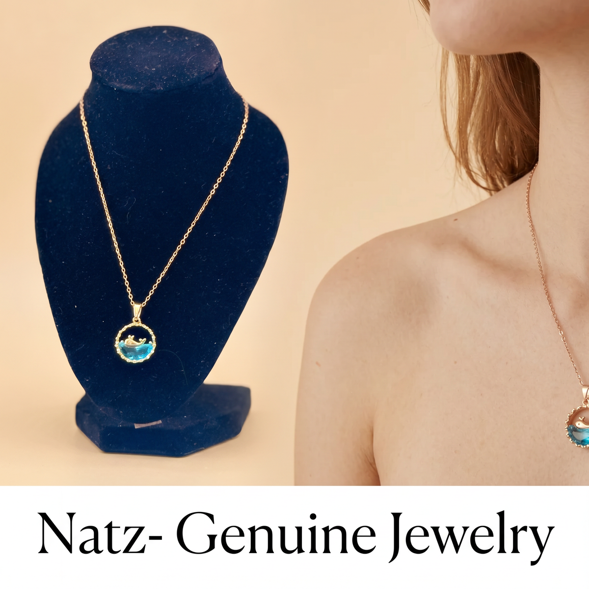Dazzling ocean anti tarnish necklace