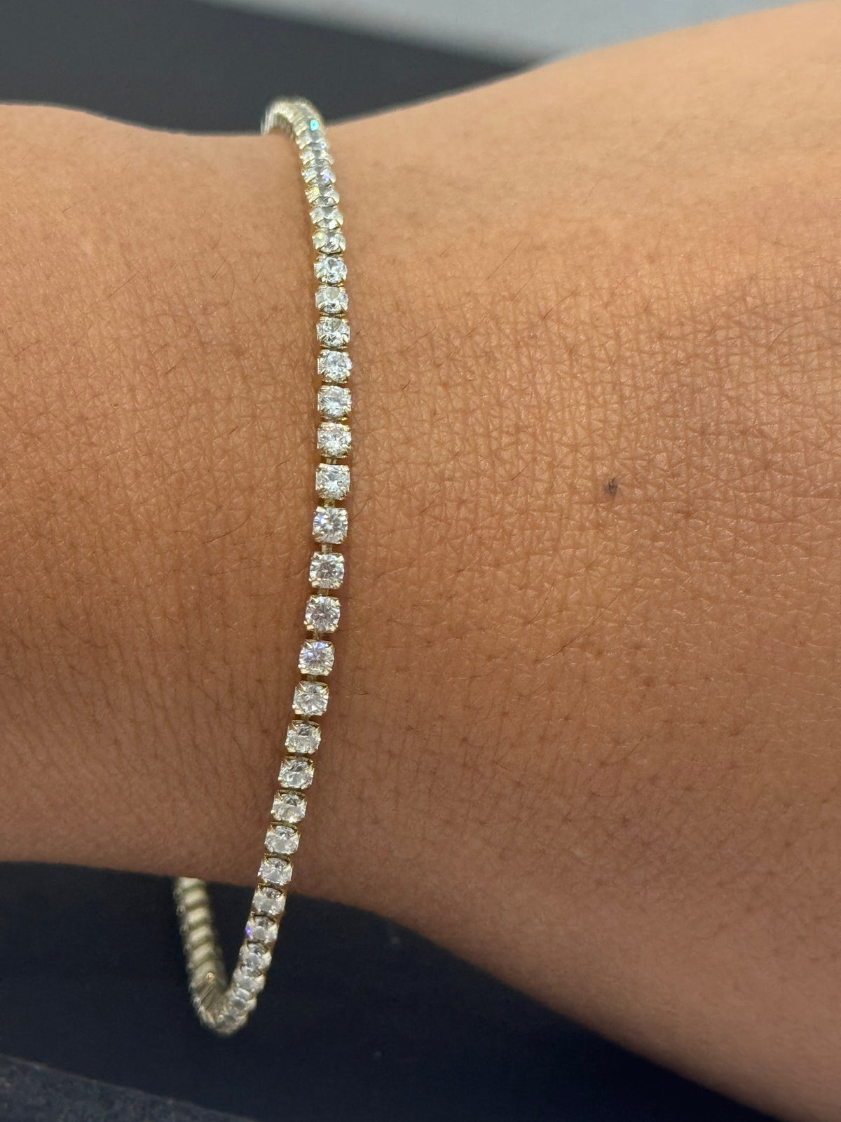 Sparkling crystal tennis bracelet