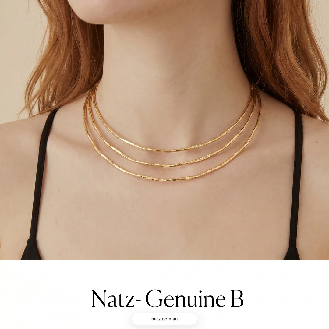 Elegant Triple Strand Neck Cuff