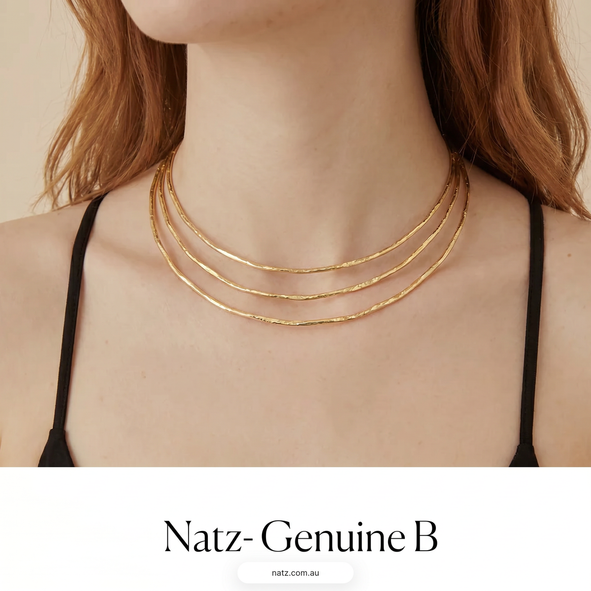 Elegant triple strand neck cuff