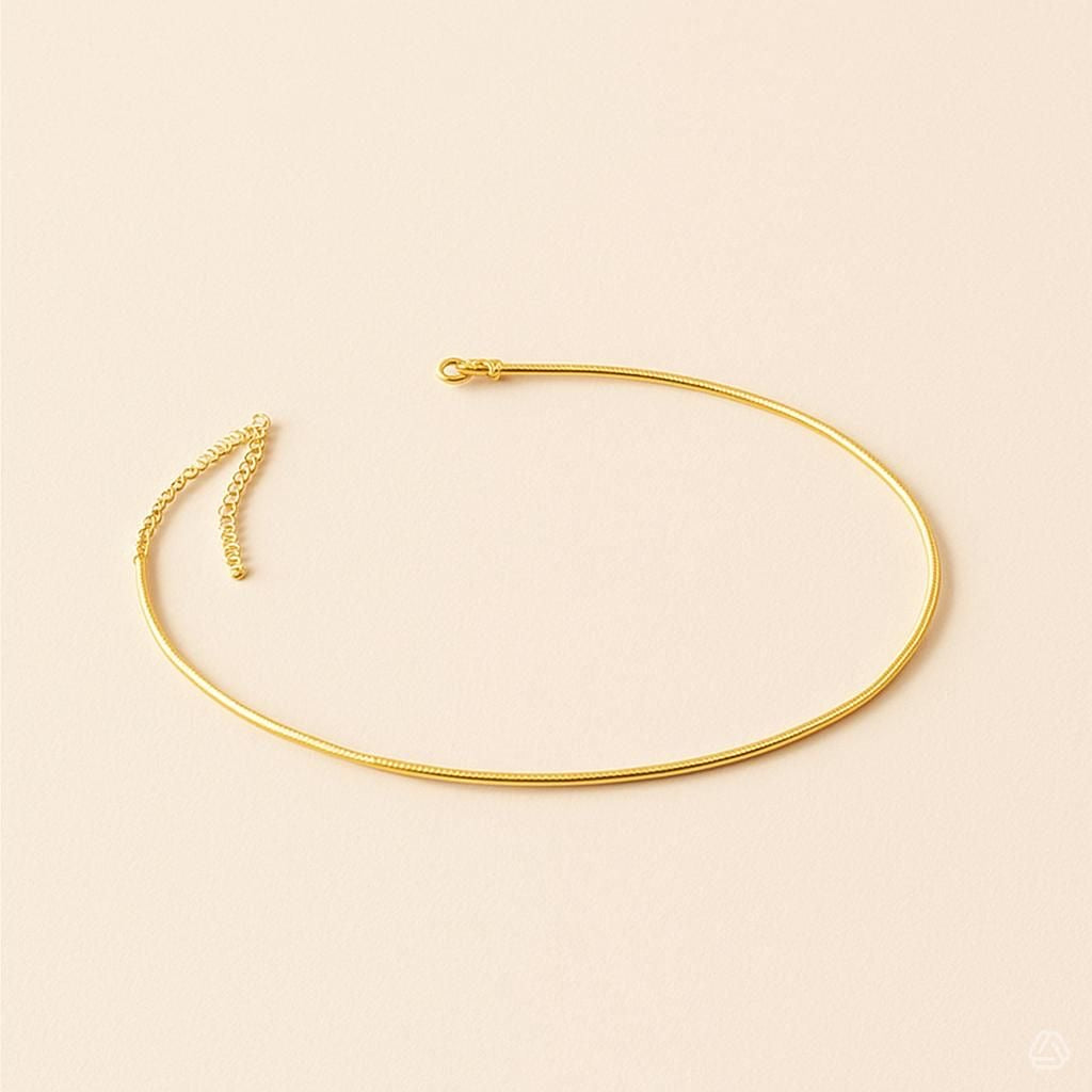 Minimalist golden colour neck cuff