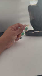 Load and play video in Gallery viewer, Gold and Aqua Stone bangle
